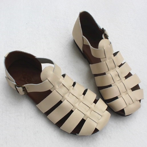 Vintage Strappy Close-toe Flat Sandals | 35-41