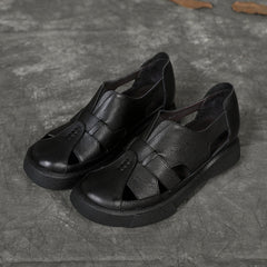 Retro Leather Hollow Sandals 35-41