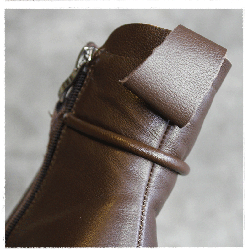 Leather Thick-Bottomed Platform Boots | Gift Shoes