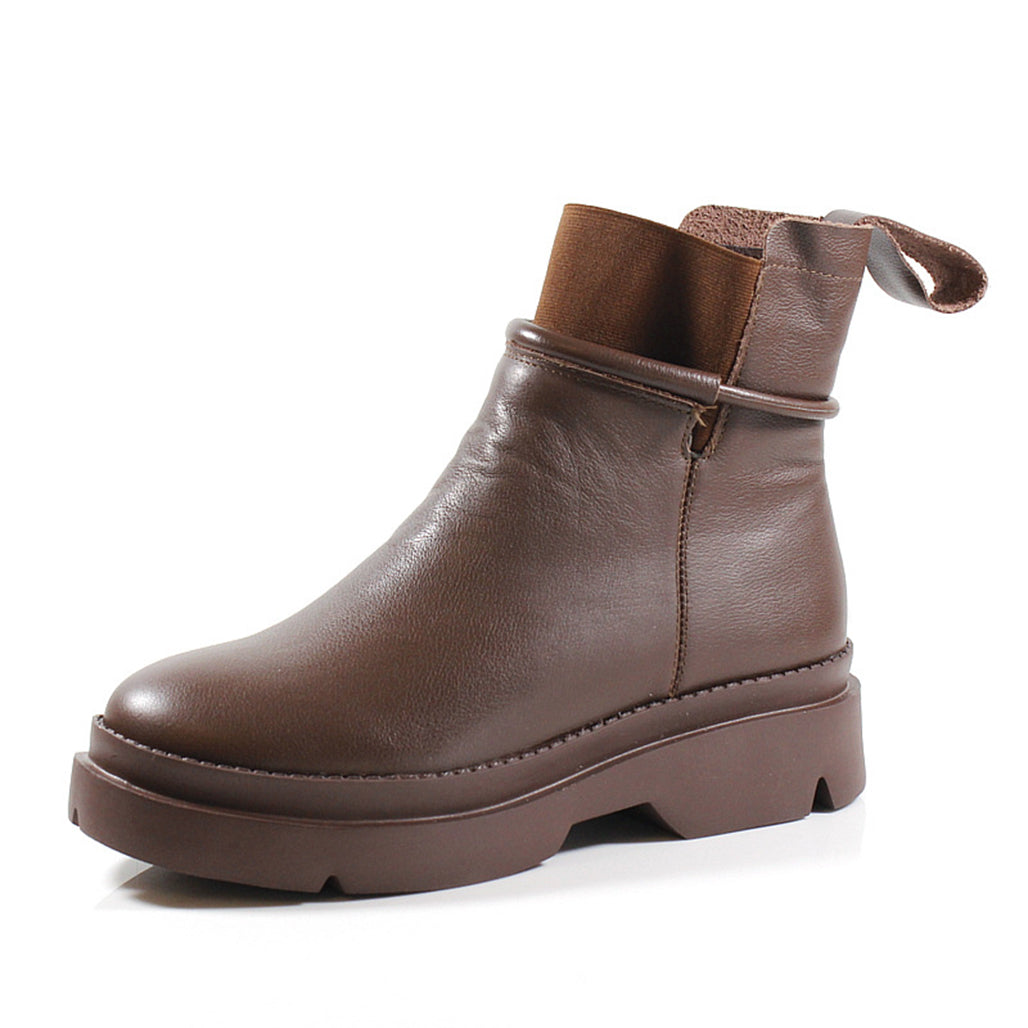 Leather Thick-Bottomed Platform Boots | Gift Shoes