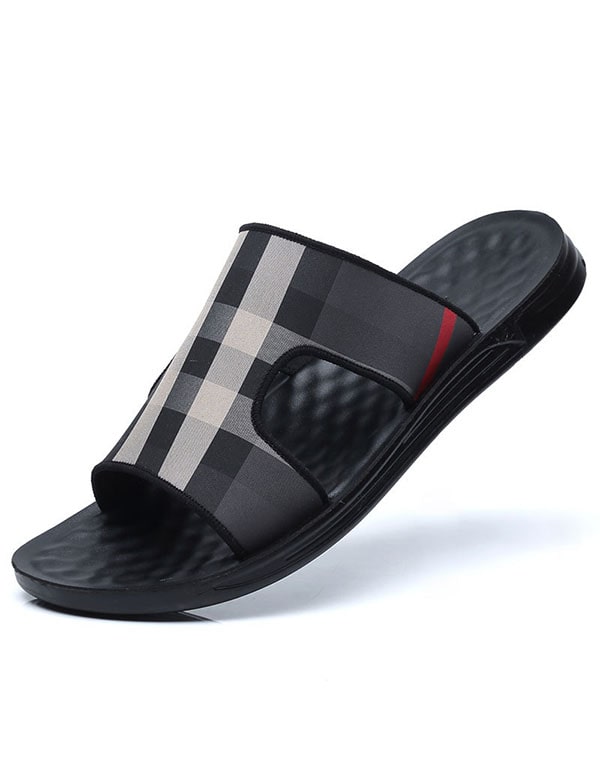 Men's Summer Plaid Slippers