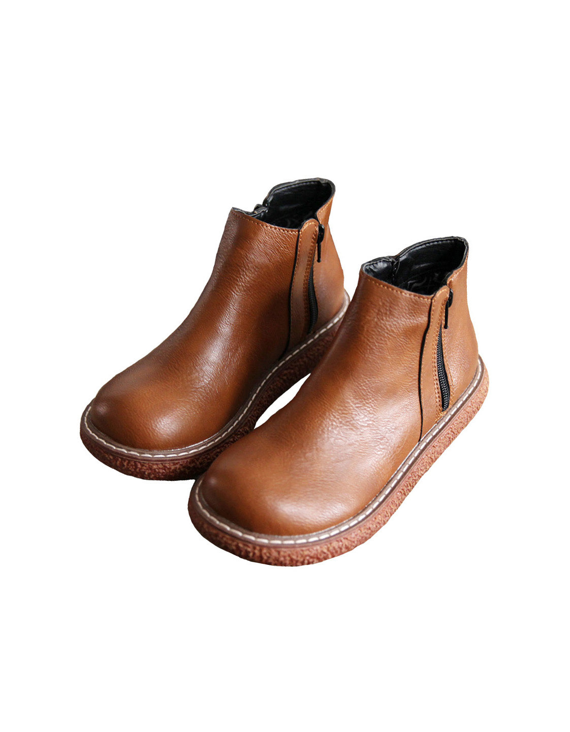 Non-slip Round Head Handmade Retro Boots