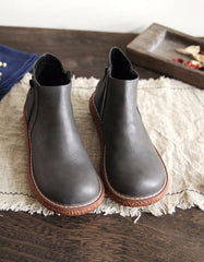 Non-slip Round Head Handmade Retro Boots