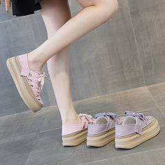 Women's Summer Hollowed Genuine White Sports And Sneakers