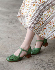 Women's Ankle-strap Vintage Chunky Shoes