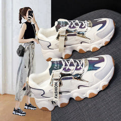 Women's Spring Breathable Korean Style Platform Sneakers