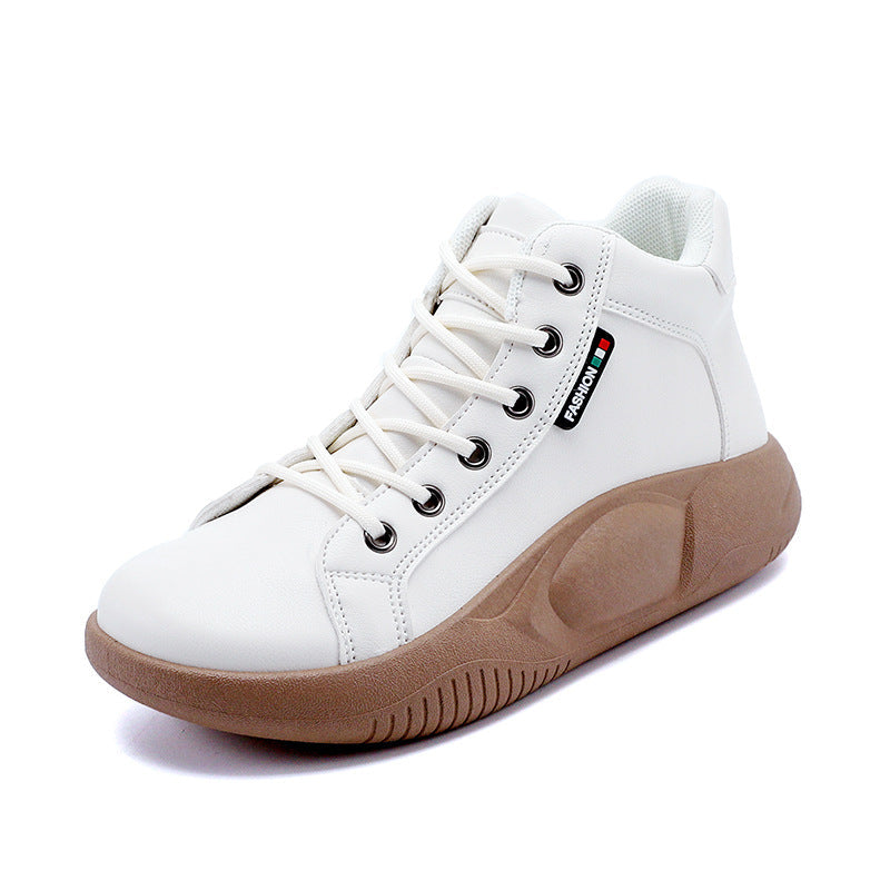 Women's High Top White Female Platform Casual Shoes