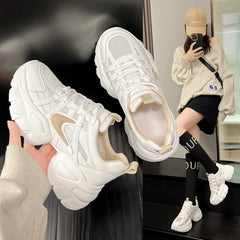 Elegant Women's Clunky Summer Breathable Platform Sneakers