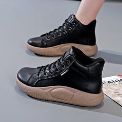 Women's High Top White Female Platform Casual Shoes