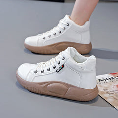 Women's High Top White Female Platform Casual Shoes