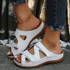 Women's Style Slip-on Wedge For Hollowed Fashion Sandals