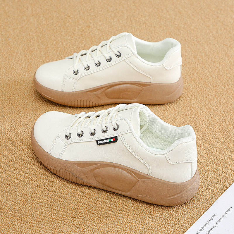 Women's High Top White Female Platform Casual Shoes