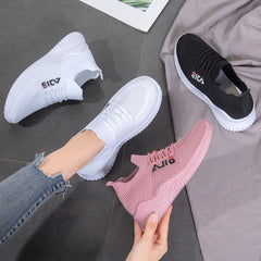 Fashion Women's Flying Woven Breathable Trendy Sneakers