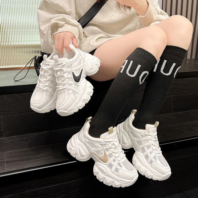 Elegant Women's Clunky Summer Breathable Platform Sneakers