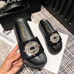 Women's Classic Style Rhinestone Outer Wear Summer Sandals