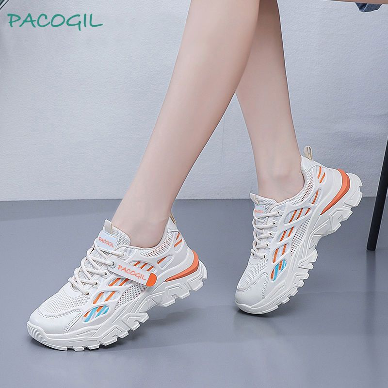 Women's Fashionable Platform Trendy Daddy Female Sports Mesh Sneakers