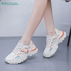 Women's Fashionable Platform Trendy Daddy Female Sports Mesh Sneakers