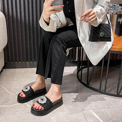 Women's Classic Style Rhinestone Outer Wear Summer Sandals