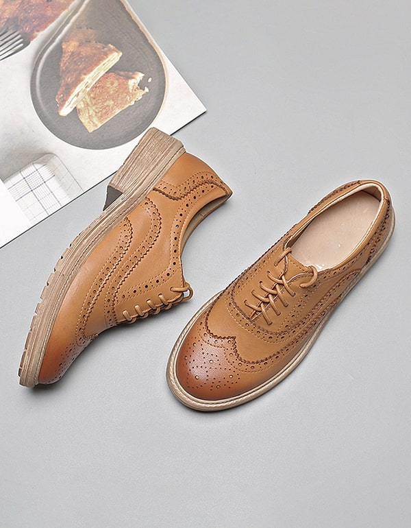 British Style Brogue Oxford Shoes for Women