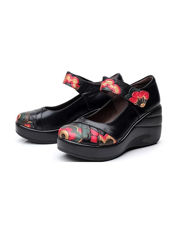 Obiono Handmade Ethnic Wedge Sandals