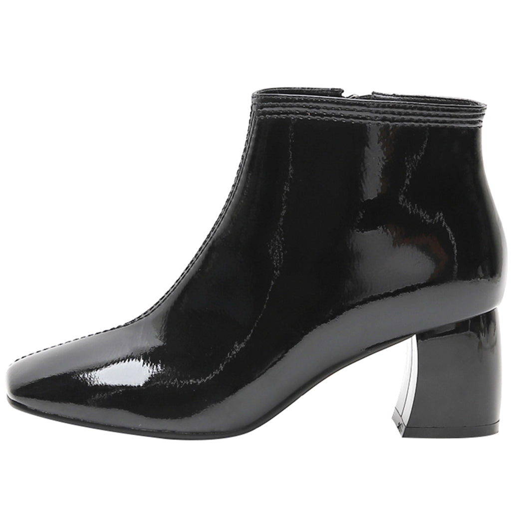 Patent Leather Square Head Short Boots | Gift Shoes | 34-43