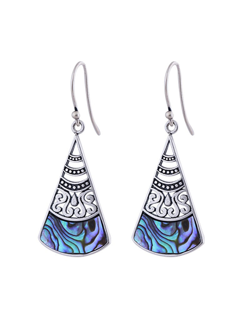 Hollow Pattern Shell Vintage Earrings