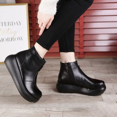 Platform Waterproof Retro Boots Women | Gift Shoes