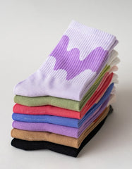 3 Pairs Rainbow Color Cotton Socks