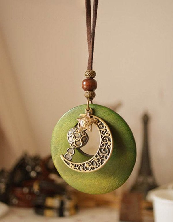 Handmade Retro Linen Accessories Long Necklaces