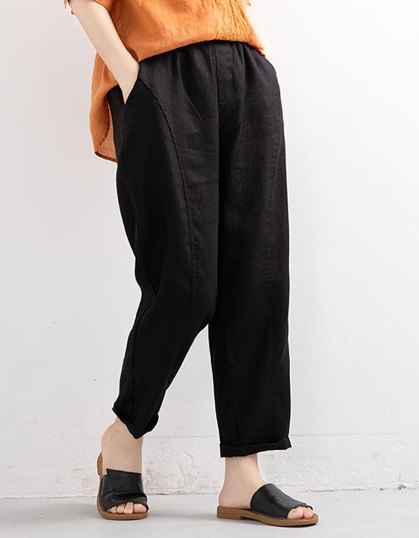 Retro Loose Thin Summer Linen Pants