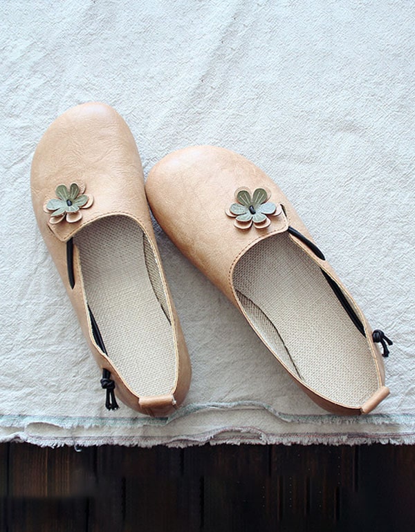 Retro Round Head Comfortable Flat Shoes