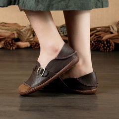 Retro Buckle Women's Flats