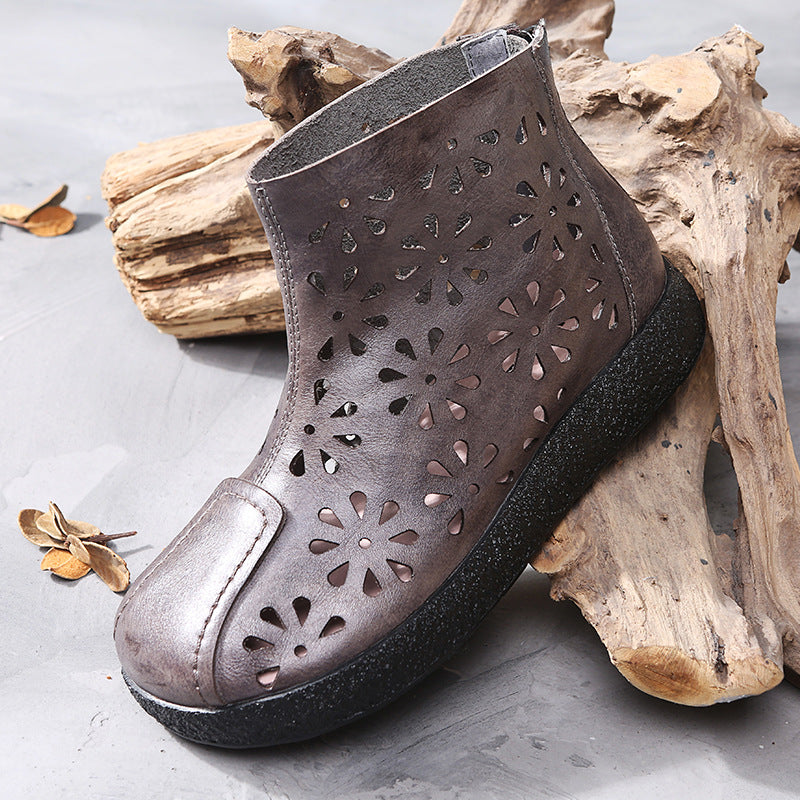 Handmade Retro Hollow Wedge Sandals