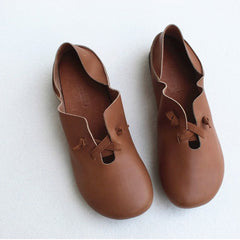 Retro Leather Elastic Soft Flats 35-41