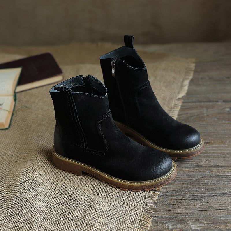 Handmade Leather Casual Suede Ankle Boots