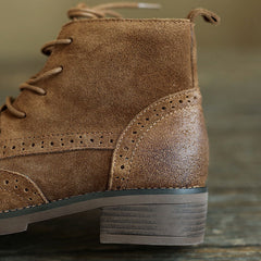 Autumn Casual Suede Oxford Boots