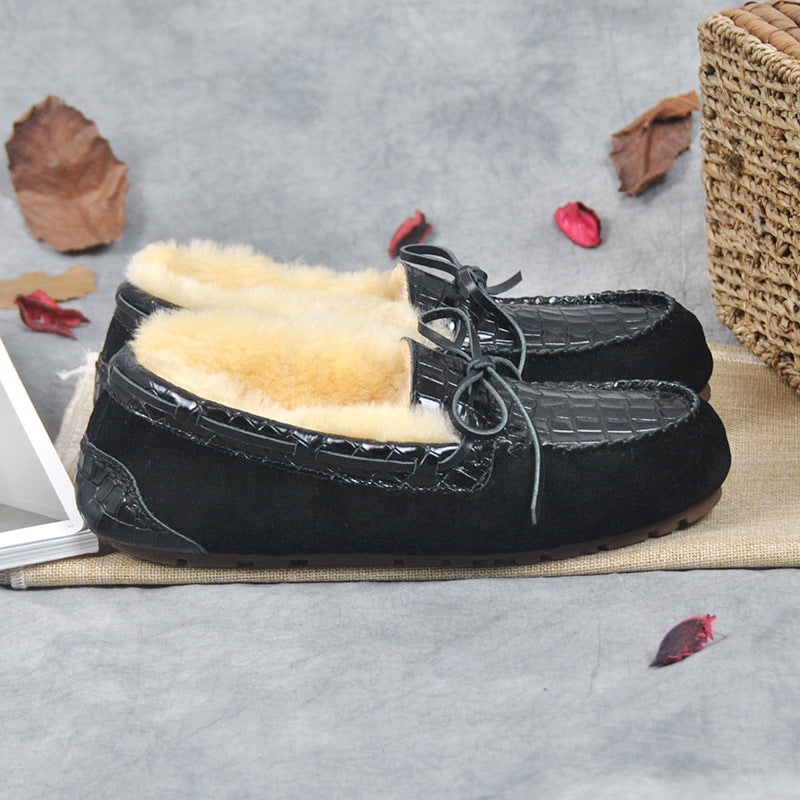 Sheepskin Velvet Warm Flats | Gift Shoes