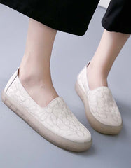 Flowr Embroidery Leather Sneakers 35-42