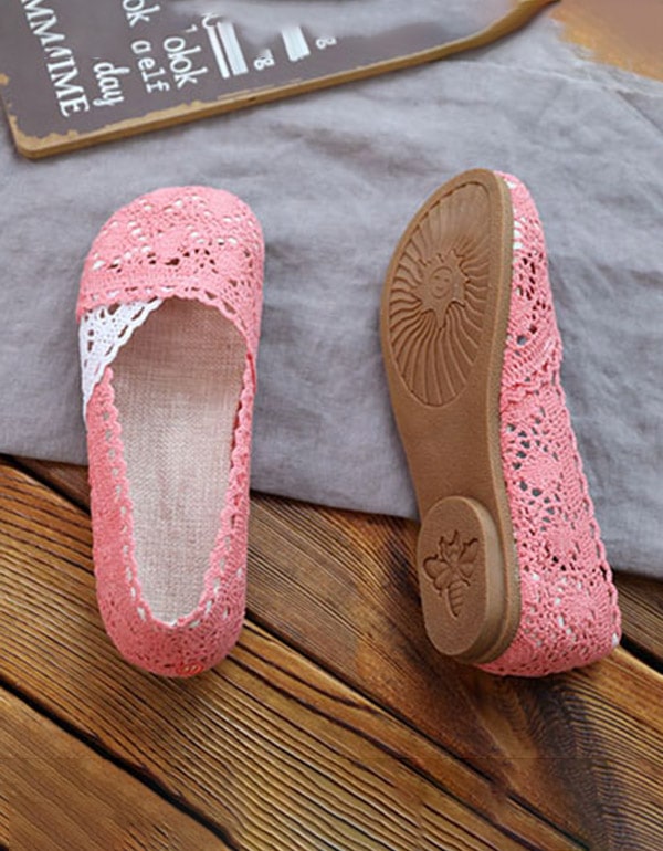 Slip-on Flat Lace Shoes For Women