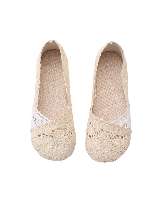 Slip-on Flat Lace Shoes For Women