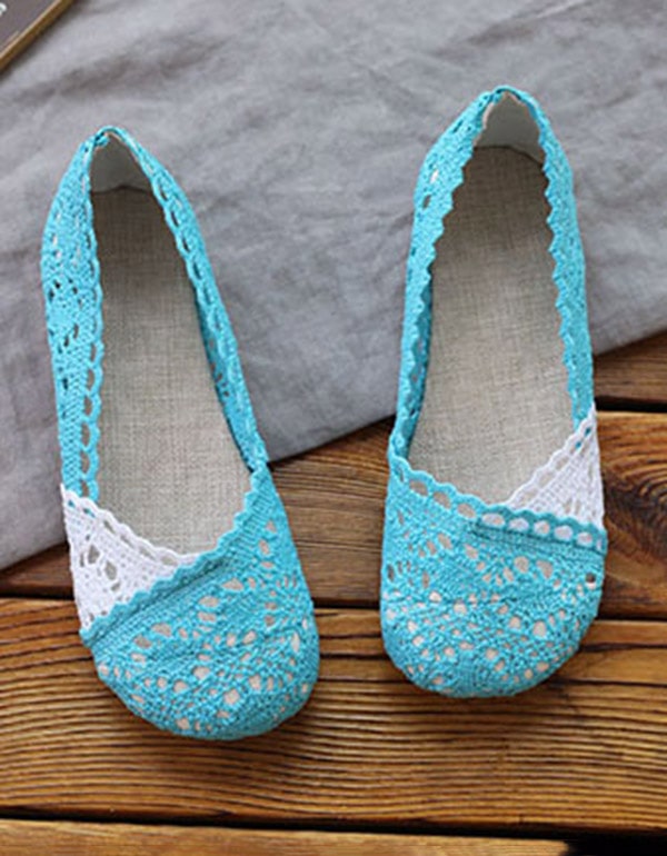 Slip-on Flat Lace Shoes For Women