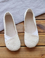 Slip-on Flat Lace Shoes For Women