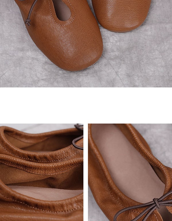 Women's Soft Leather Slip-on Flat Shoes