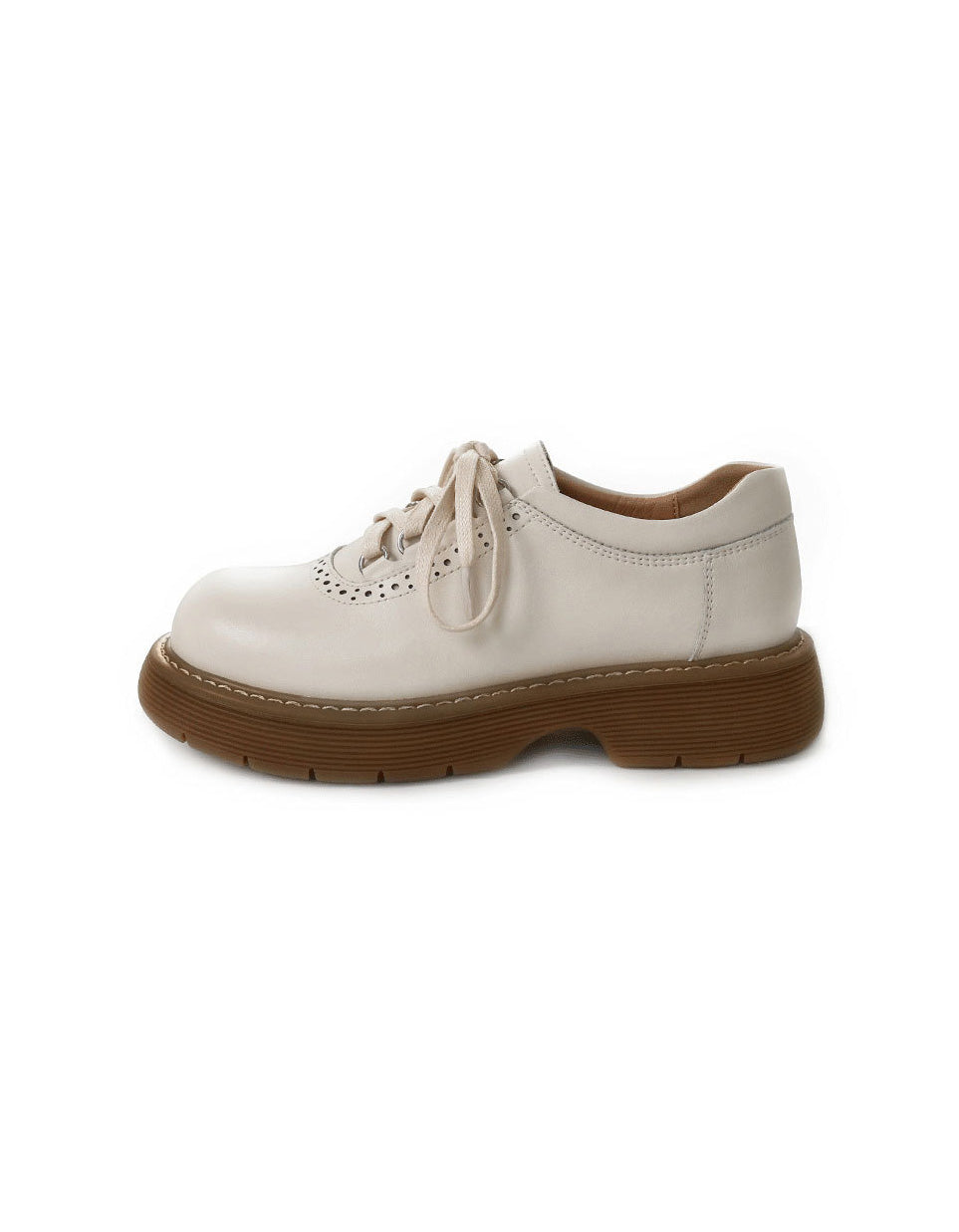 Spring Round Toe Lace-up Mary Jane Shoes