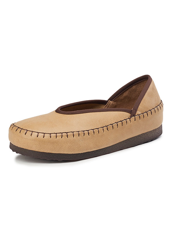 Spring Summer Retro Leather Flats Loafers