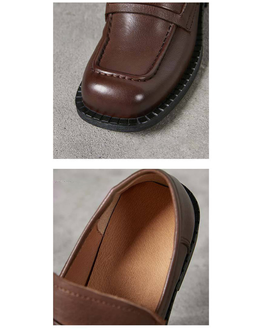 Square Head Loafers for Women