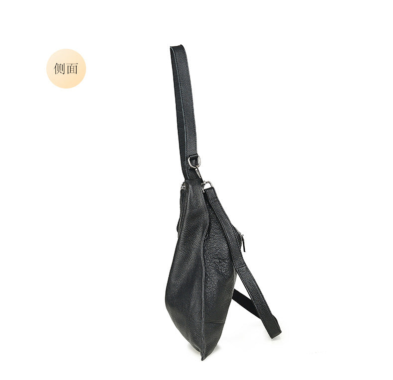 Square Leather Messenger Bag Shoulder Bag