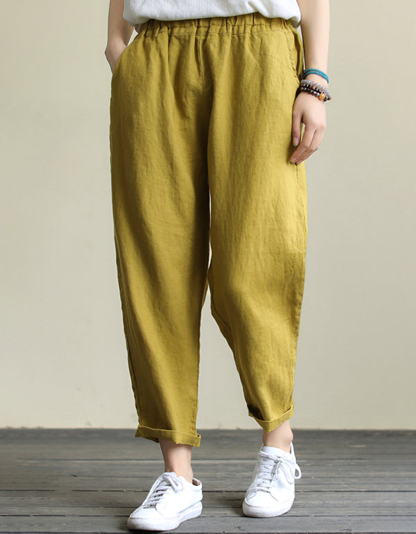 Summer Loose Linen Pants Women