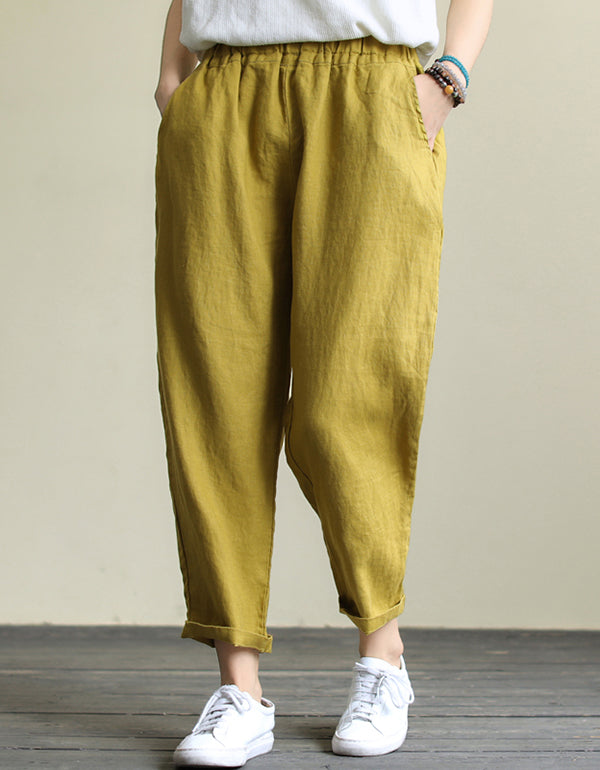 Summer Loose Linen Pants Women