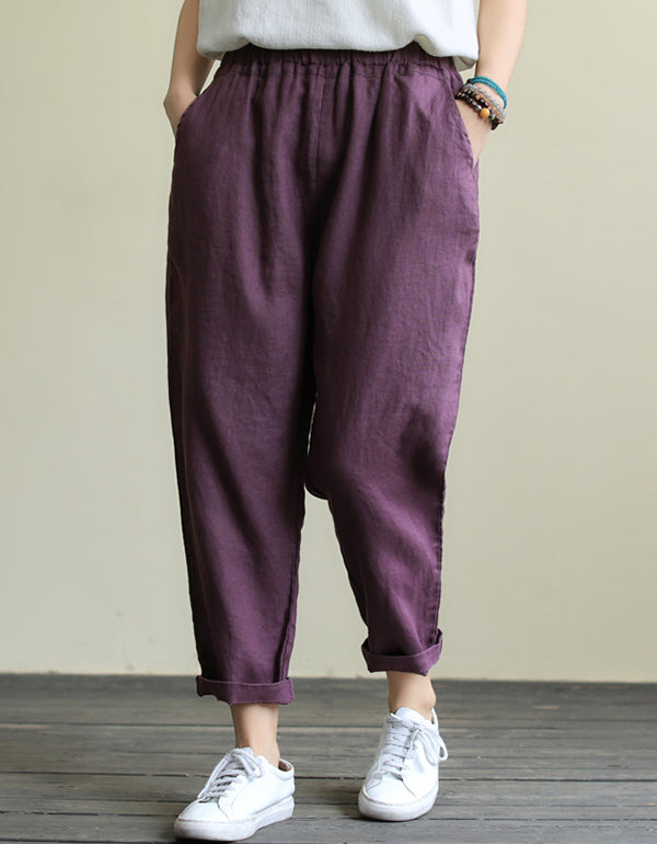 Summer Loose Linen Pants Women